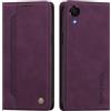 rongki Custodia per Samsung Galaxy A03 Core, Cover in Pelle Sintetica Portafoglio con Slot per Carte, Supporto, Chiusura Magnetica, Antiurto Case per Samsung Galaxy A03 Core, Viola