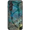 EasyShow Custodia per Samsung Galaxy S26 FE, Sottile e Slim Marmo Cover Posteriore in Vetro Temperato con Bordo in TPU Protettiva Cover per Samsung Galaxy S26 FE (Blu)