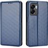 Generico DayQiQiPu Cover per Realme Narzo 50 5G RMX3572, RMX3571 (6,6 Pollici) Custodia in pelle PU con Motivo a cubi 3D Chiusura Magnetica Caso portafoglio a conchiglia con supporto, Blu