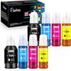 SavFinto 102 103 Inchiostro sostitutivo per Epson 104 Flacone d'inchiostro con EcoTank ET-2710 ET-2711 ET-2714 ET-2715 ET-2720 ET-2721 ET-2726 ET-2810 ET-2820 ET-2821 ET-2825 ET-2826 ET-4700 ET-4800