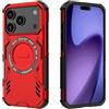 ESHUYI Cover per iPhone 18 Pro/iPhone 17 Pro Compatibile con Magnetica | Custodia Antiurto Grado Militare con Angoli Airbag, Dissipazione Calore, Ibrida TPU+PC, Rosso