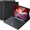 SOPPY Custodia con tastiera Bluetooth con touchpad per iPad Air 11 (M3 2025 / M2 2024), Air 5a/4a generazione, iPad Pro 11 (1a/2a/3a/4a generazione), custodia per tastiera rimovibile, con slot per