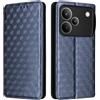 Generico DayQiQiPu Cover per Realme P4 Pro 5G RMX5322 (6,8 Pollici) Custodia in pelle PU con Motivo a cubi 3D Chiusura Magnetica Caso portafoglio a conchiglia con supporto, Blu