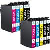 Hyggetech Cartucce Compatibili per Epson T1291 T1292 T1293 T1294 | Compatibile con Epson Workforce WF-3520, WF-3540, Stylus SX230, SX235W, SX420W, SX425W, SX435W, BX535WD.