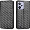 Generico DayQiQiPu Cover per Realme C31 RMX3501 (6,5 Pollici) Custodia in pelle PU con Motivo a cubi 3D Chiusura Magnetica Caso portafoglio a conchiglia con supporto, Nero