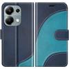 BoxTii Cover per Xiaomi Redmi Note 13 PRO 4G / Xiaomi Poco M6 PRO 4G, Custodia in PU Pelle Portafoglio, Magnetica Cover a Libro con Slot per Schede per Redmi Note 13 PRO 4G, Blu