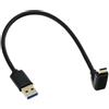 CAZSTYK Cavo Ricarica da USB 3.0 a Tipo C da 10, Vertical Elbow 0.5M | Design angolato a 90 gradi con ricarica rapida da 60 W e struttura in metallo e adatta a vari dispositivi