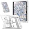 INFILAND Cover per iPad 11a Generazione 2025 e iPad 10a Gen 10.9, Custodia Trasparente Sottile con Supporto e Porta Penna, Protezione Anti-Giallo (Trasparente)