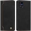 rongki Custodia per Samsung Galaxy A51 5G, Cover in Pelle Sintetica Portafoglio con Slot per Carte, Supporto, Chiusura Magnetica, Antiurto Case per Samsung A51 5G, Nero