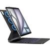 A2C Custodia Magic Keyboard per iPad Air 13 (M4 2026/M3 2025/M2 2024) e iPad Pro 12,9 pollici (6a/5a/4a generazione), supporto a sbalzo magnetico galleggiante, trackpad in vetro di precisione