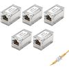 Zuahaly Accoppiatore RJ45 Cat6 - Set di 5 adattatori Ethernet schermati per cavi di rete, prolunga per cavi Cat5, Cat5E e Cat6, compatibile con Switch, TV, PS4, ADSL, Modem, Router e PC