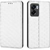 Generico DayQiQiPu Cover per Realme Narzo 50 5G RMX3572, RMX3571 (6,6 Pollici) Custodia in pelle PU con Motivo a cubi 3D Chiusura Magnetica Caso portafoglio a conchiglia con supporto, Argento