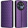 Generico DayQiQiPu Cover per Realme GT 8 Pro RMX5210 (6,79 Pollici) Custodia in pelle PU con Motivo a cubi 3D Chiusura Magnetica Caso portafoglio a conchiglia con supporto, Viola