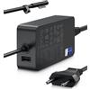 ANFUDEY Surface - Cavo di ricarica da 65 W, 15 V, 4 A, per Microsoft Surface Pro/Laptop/Go