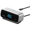 Anker Nano Hub USB C 10 in 1, Display Smart, Docking Doppio Monitor | Per Desktop, Doppio 2K@240Hz, HDMI 2.1 + DP 1.4, USB C 10Gbps, SD/TF, Ethernet, per Laptop, Argento (Alimentatore Escluso)