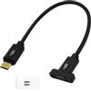 zdyCGTime Cavo di estensione USB 5.0,USB C uomo e donna 80Gbps/240W Fast charging transmission data cable,compatibile con Thunderbolt 4/3,Per pannello di montaggio USB-C, laptop,hub ecc(30CM/2Pollici)