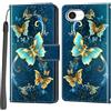 PHINIENLAND Cover per iPhone 16e / iPhone 17e custodia portafoglio Turquoise | 3 scomparti carte, 1 tasca banconote, Chiusura magnetica, Supporto, Pelle PU flip cover per iPhone 16e / 17e