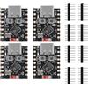Vomtaric Set di 4 schede di sviluppo ESP32-C3, modulo microcontrollore 160 MHz WiFi Bluetooth 5.0 Le, mini RISC-V 32 bit per MicroPython con GPIO UART SPI I2C Home Rete Sensori Progetti DIY
