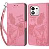 KENHONER Custodia per Honor 600 Smart 5G Cover, Rosa | Portafoglio in Pelle PU Retro, Antiurto Flip, Slot per Schede, Funzione Stand, Chiusura Magnetica