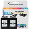 Mondo Stampa 2 Cartucce compatibili con HP 21XL Nero | Ideale per Deskjet F380 F4180 OfficeJet 4315 PSC 1410. Testi neri intensi e nitidi per documenti impeccabili ogni giorno