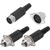 QUARKZMAN Spina DIN Maschio A 8 Pin + Adattatore Femmina Presa A Pannello Incassata Per Dispositivi Audio Digitali TV Lettore DVD 6 Pz