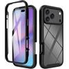 ESHUYI Cover 360° per iPhone 18 Pro Max/iPhone 17 Pro Max | Custodia Antiurto con Protezione dello Schermo, Rugged Doppia Bumper Trasparente Case Integrale Cover, Nero