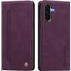 rongki Custodia per Samsung Galaxy A26, Cover in Pelle Sintetica Portafoglio con Slot per Carte, Supporto, Chiusura Magnetica, Antiurto Case per Samsung A26, Viola