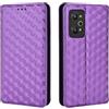 Generico DayQiQiPu Cover per Realme GT2 RMX3311 (6,62 Pollici) Custodia in pelle PU con Motivo a cubi 3D Chiusura Magnetica Caso portafoglio a conchiglia con supporto, Viola