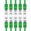 1aTTack.de CAT7 Cavo di rete LAN 10x 3.0m RJ45 10Gbps S/FTP - Verde | Ethernet patch, 500 MHz, connettori Cat6a, compatibile Cat6/Cat5e, router, switch, modem, PC, gaming, Xbox, PlayStation