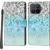 Salanheo Cover per Xiaomi 17T Pro, Argento e blu | Portacarte, Chiusura Magnetica, Flip Case, Antiurto Custodia, Funzione Stand