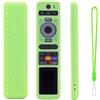 Wodsty Copertura per telecomando per Haier HTR-U35G, custodia elastica in silicone con effetto luminoso, antipolvere, antiscivolo, facile da pulire, verde luminoso