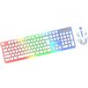 XITEA Retroilluminato a LED di Grandi Dimensioni USB Con Cavo Meccanico Sensazione Multimedia PC Gaming Tastiera Combo Ufficio Per Lavoro USB Set