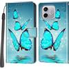 PHINIENLAND Cover per Honor 600 Lite / 500 Smart custodia portafoglio Turquoise | 3 scomparti carte, 1 tasca banconote, Chiusura magnetica, Supporto, Pelle PU flip cover per Honor 600 Lite