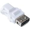 Wodsty Connettore USB in metallo per bianco per BMW per Porsche per Benz USB | Doppia porta di ricarica, alimentazione stabile, compatibile con smartphone, tablet, GPS