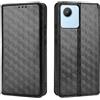 Generico DayQiQiPu Cover per Realme C30/Realme C30s (6,5 Pollici) Custodia in pelle PU con Motivo a cubi 3D Chiusura Magnetica Caso portafoglio a conchiglia con supporto, Nero