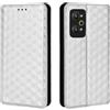Generico DayQiQiPu Cover per Realme GT2 RMX3311 (6,62 Pollici) Custodia in pelle PU con Motivo a cubi 3D Chiusura Magnetica Caso portafoglio a conchiglia con supporto, Argento