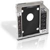 AISENS iConnex AISENS A129 - 0151 - Adattatore Hard Disk da 7 mm per unità Ottica Portatile da 9,5 mm, Colore: Argento