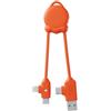 Xoopar OctoMini Cavo Multi USB 4 in 1 Portachiavi Lightning - Arancione | Cavo 4 in 1 formato portachiavi: connettori USB-C, Lightning e Micro USB per smartphone, auricolari e tablet