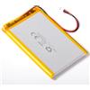 AFTERTECH 656090 5000mAh 5Ah 90x60x6,5mm CELLA POLIMERI DI LITIO LI-POLIMER LIPO 3,7v 3,7v RICARICABILE CON BMS E CONNETTORE JST PHR 02 M4Q1
