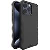 Smartish - Custodia protettiva per iPhone 15 Pro Max, Portafoglio in Cuoio Saffiano con Imbottitura Interna, Black, Ricarica Wireless Integrata, Superficie Antiscivolo, Protezione per Cadute