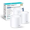 TP-Link Deco X60 Sistema Mesh Wi-Fi 6 AX5400Mbps, Router/Access Point, 3pz | 2 Porte Gigabit per Unità, Fino a 150 Dispositivi, Router/Access Point, Gaming e Streaming 8K, WPA3, OFDMA, MU-MIMO