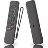 AKSHFETH Custodia in silicone per telecomando Sony RMF-TX910U RMF-TX810U RMF-TX810U, custodia protettiva in silicone per telecomando TV Sony RMF-TX910U retroilluminato con cordino (grigio scuro)