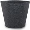 Scheurich Coneo, fioriera in plastica, granito nero, diametro 49 cm, altezza 39,4 cm, 46 l vol.
