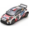 Spark Model TOYOTA YARIS N.27 6th RC2 RALLY MONTE CARLO 2024 LEFEBVRE-MALFOY 1:4