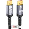 Sniokco 80Gbps Cavo DisplayPort 2.1 1.5 Metri VESA Certificato 16K DP Cavo | Supports 16K@60Hz 8K@240Hz 4K@540Hz 360Hz 240Hz Compatible with HDR HDCP 2.3 DSC FreeSync G-Sync Monitor Graphics RTX 5090
