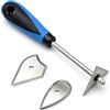 Choyenchi Set Raschietti Acciaio Inox con Lame Triangolari/Combinate/Cuore 3-in-1, Utensili Rimuovere Manuali Vernice, 8 Pollici Kit Pulizia Vernice Parete per Legno, Mobili, Telai Finestre, Ristrutturazione