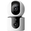 NK Xiaomi Smart Camera C300 Dual, doppia lente da 3 MPx, visione notturna a infrarossi, rotazione e inclinazione, audio bidirezionale, bianco