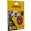 STANLEY 5 Discos ø 125 mm. Para lijadora rotorbital
