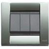 VIMAR 16733.36 IDEA Placca Classica 3 moduli in metallo pressofuso, dimensione 12 x 8.2 x 0.925 cm, cromo