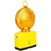 FERRI GROUP Lampeggiatore da Cantiere a LED Bifacciale, Made in Italy - Lampada Luce Gialla Lampeggiante o Rossa Fissa, Alta Visibilità, con Maniglia, Alimentazione 6V - per Segnaletica Stradale e Lavori Urbani